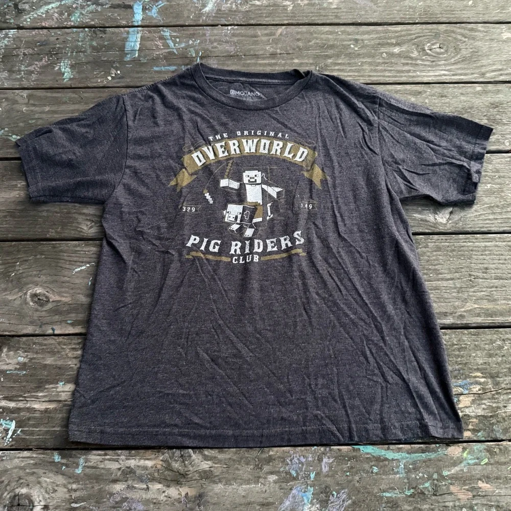 Minecraft Overworld Pig Riders T-Shirt - Picture 1 of 4